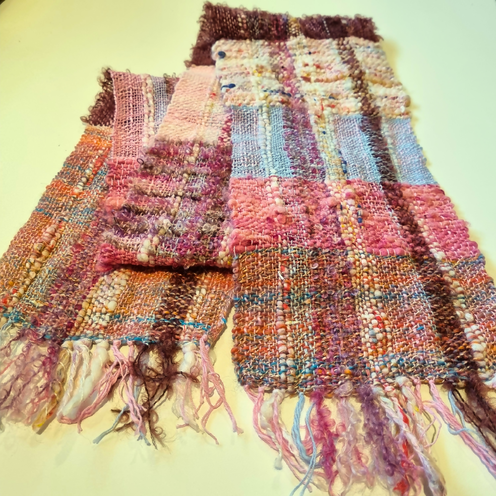 Handwoven scarf made with textural love