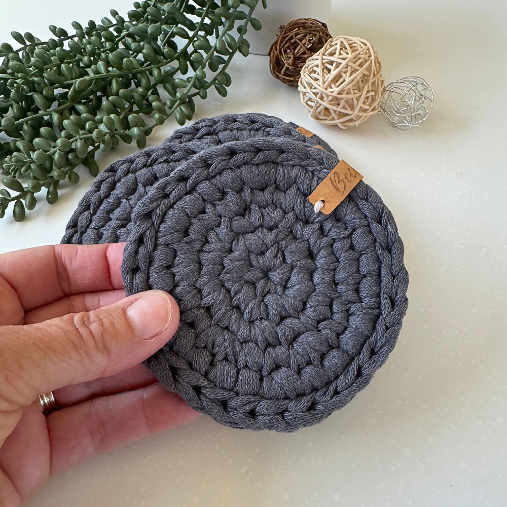 Coasters | Handmade crochet | Diesel Blue | Home Decor | Gift under $50