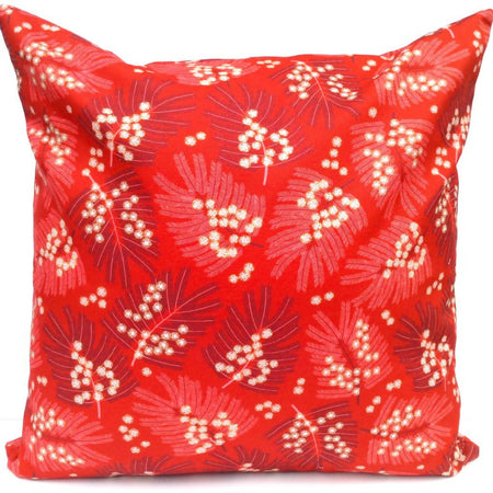 Australian native floral cushion covers-orange and red