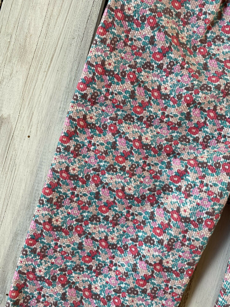 Corduroy Childs overalls mauve/pink floral