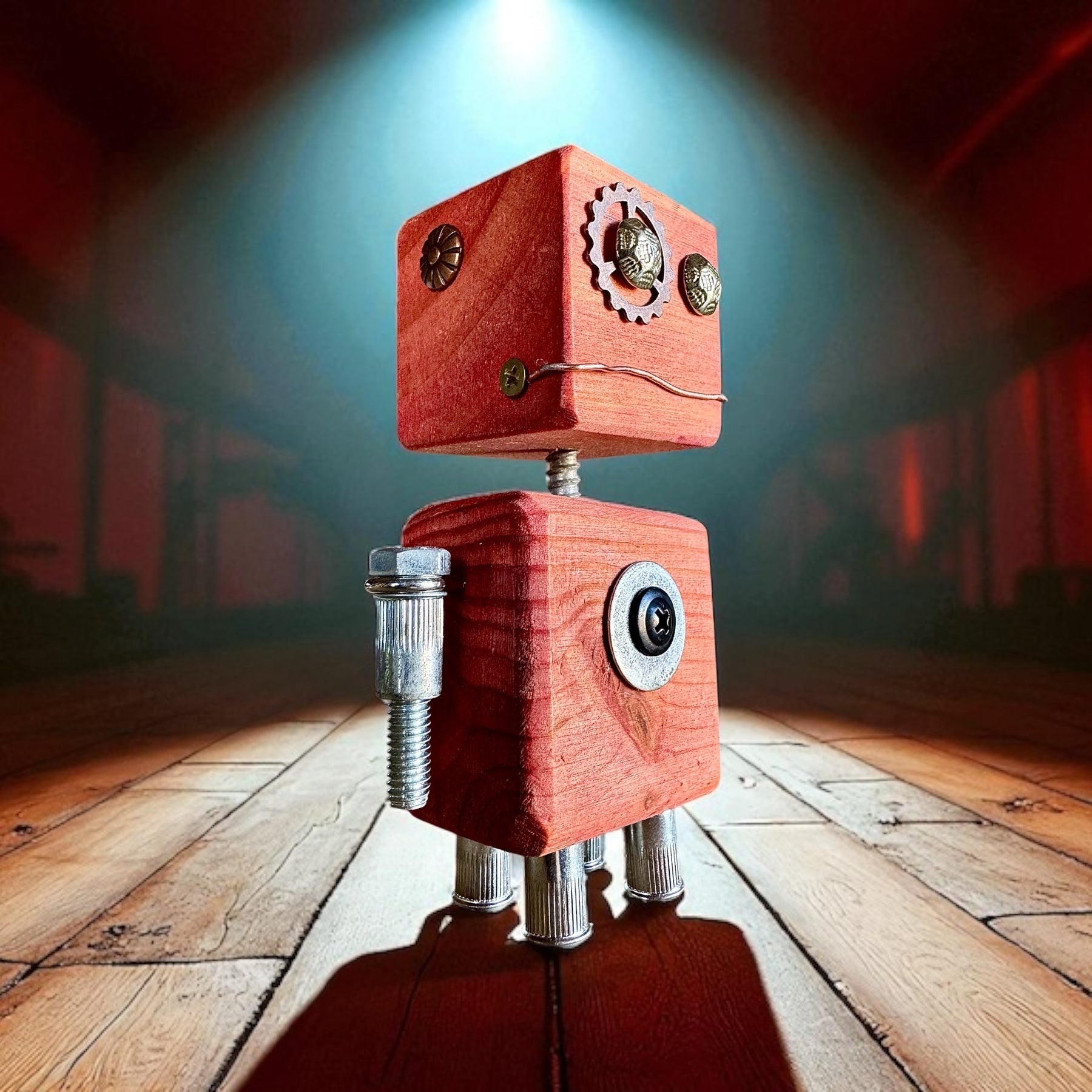 Ian - Wooden Steampunk Superhero Robot