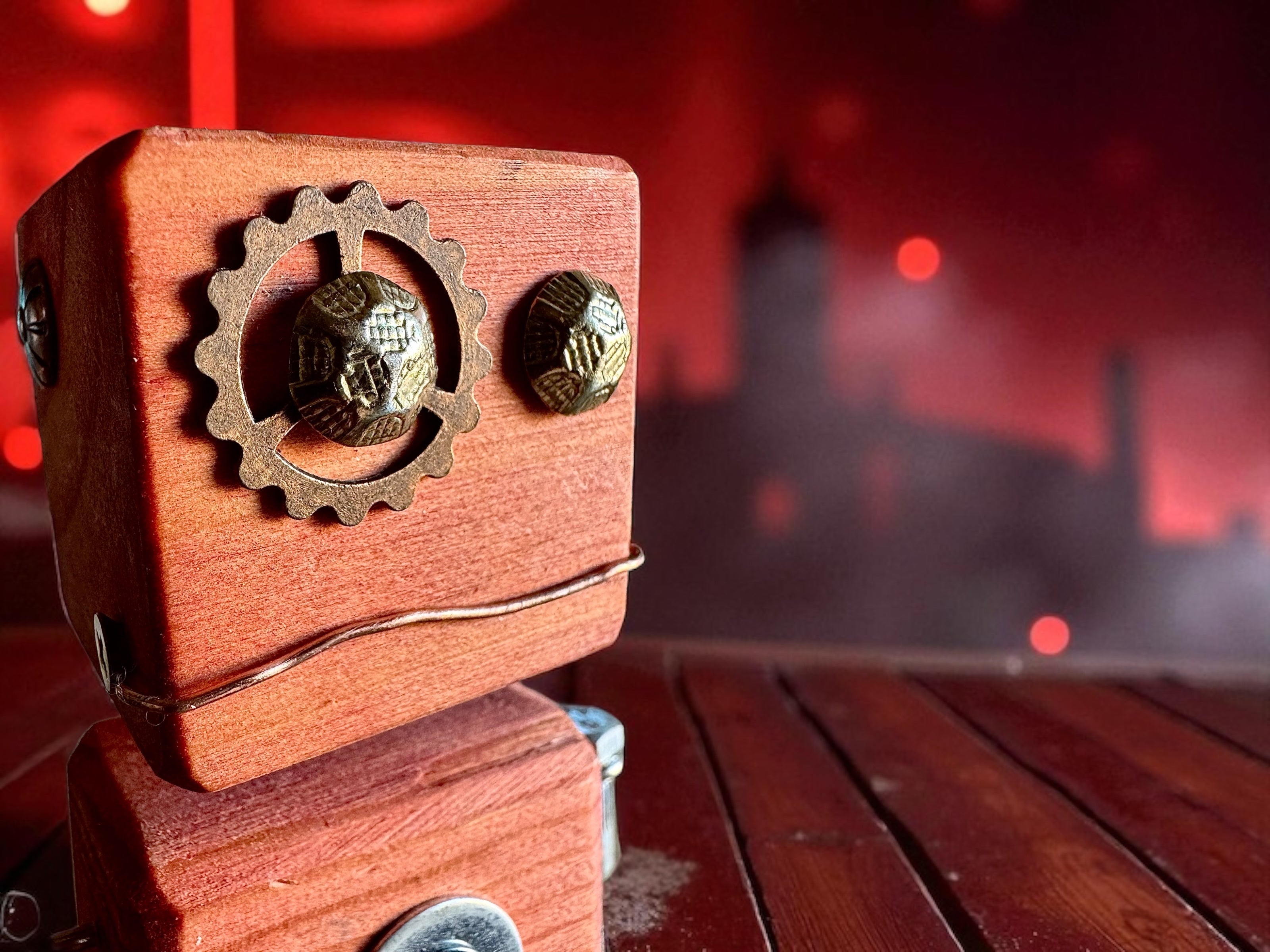 Ian - Wooden Steampunk Superhero Robot