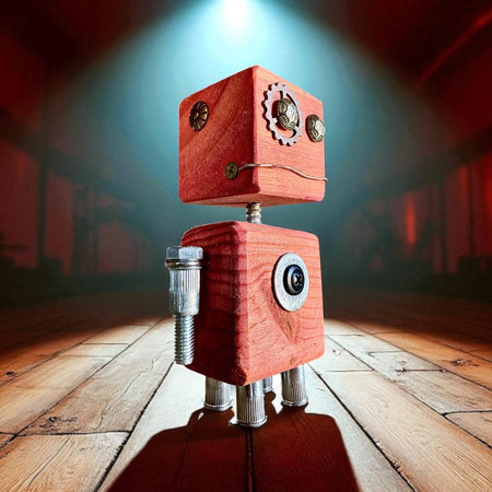 Ian - Wooden Steampunk Superhero Robot