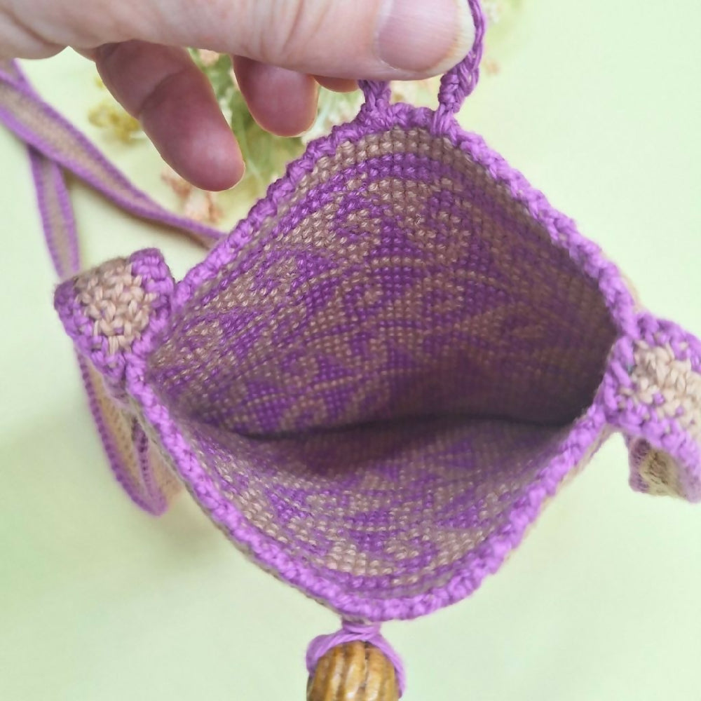 Tapestry Crochet Phone Bag - Interior