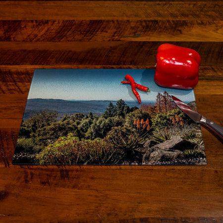 Blue Mountains Chopping Board - Tempered Glass