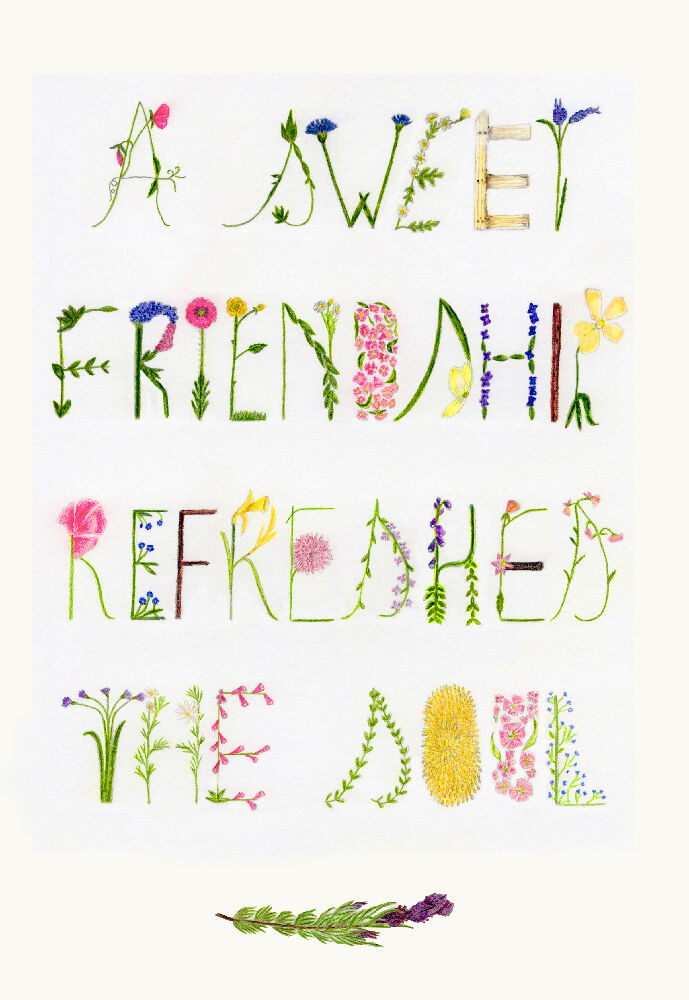 A Sweet Friendship Quote Art Print