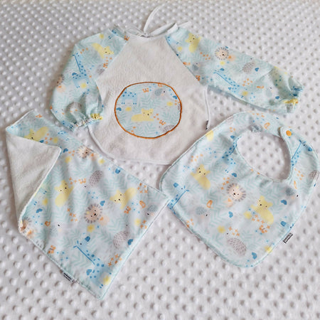 Set | Bib with Sleeves, Bib, Burp Cloth
