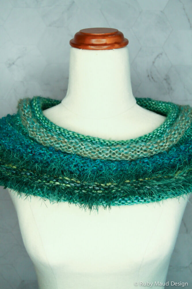 Winterfell Green Hand Knitted Cowl