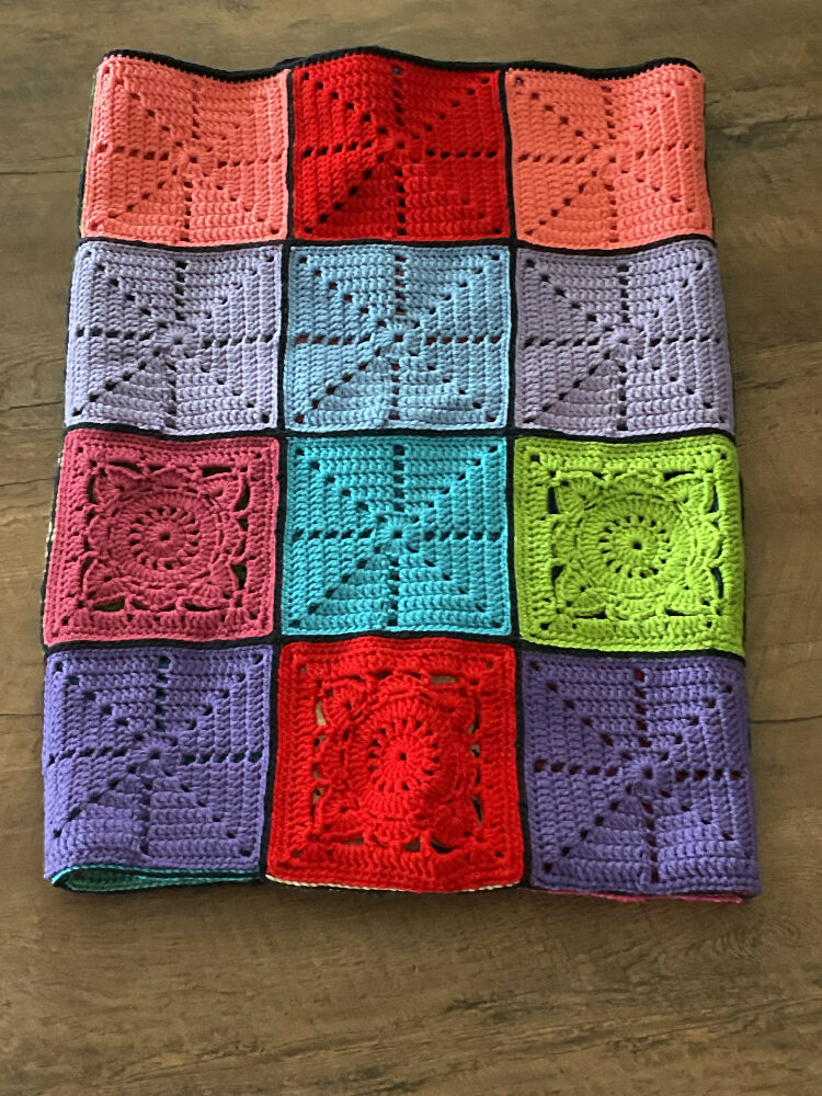 Colourful Crocheted Blanket