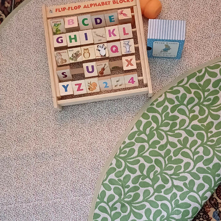 Circular Play Mat - Liberty Fabric - Water Resistant Backing