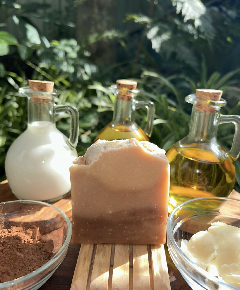handmade Australian camel's milk soap chocolate soap