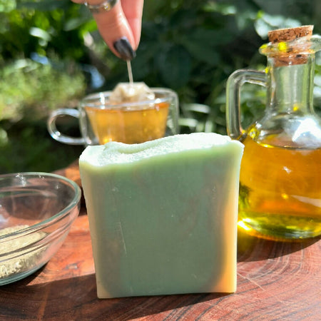 Organic Green Tea Soap | Spicy Lavender Scent | Shea Butter Soap