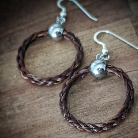 Horsehair Hoop Earrings