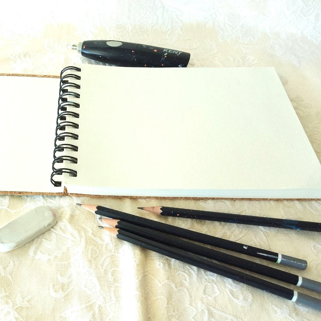 Handpainted Landscape Cork Covered Sketchbook