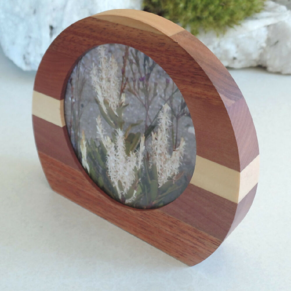 Larger Rounded Photo Frame- Blackwood, Huon Pine & Myrtle