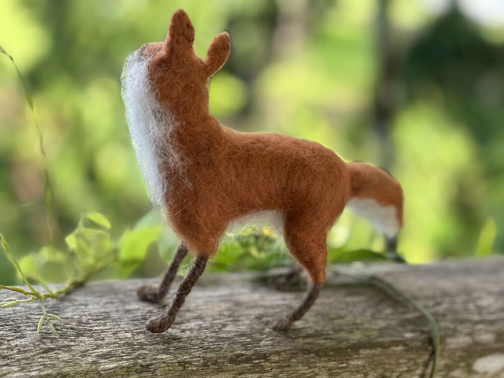 Art doll animal needle felt fox
