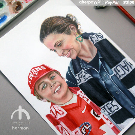 Custom Portrait | Watercolour | Detailed | People | Wedding Gift | Anniversary Gift