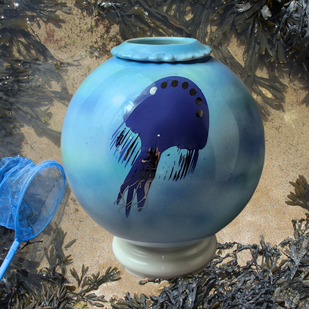 Jellyfish Ceramic Candle Urn