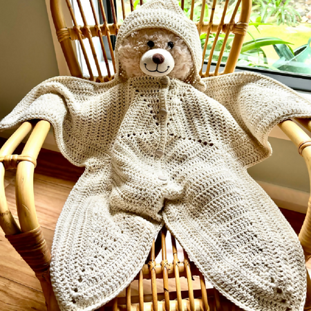 Infants crocheted starsuit