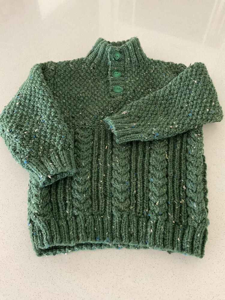 Jumper, Green, Size 2-3years