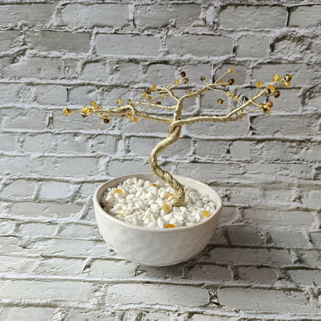 Green Baltic Amber Extra Specialty Gem Tree - Healing and Support