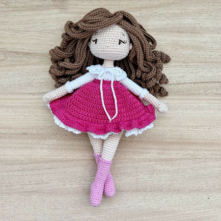 Felicity | Crochet Doll | Long Hair | 26cm | Ready to Ship