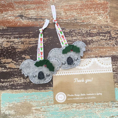 Christmas koala gift tag, decoration