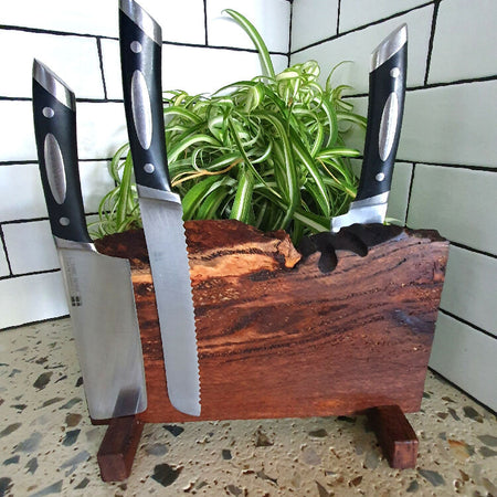 Magnetic Nine Knife Block,(Double Sided),Made in Rockingham WA, Kitchen Utensil Holder, Knife Block, Free Standing