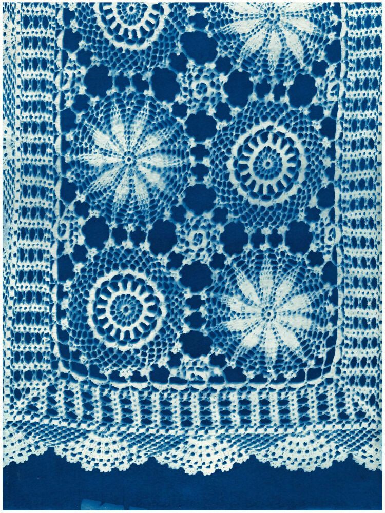 LACEY – crocheted cyanotype print