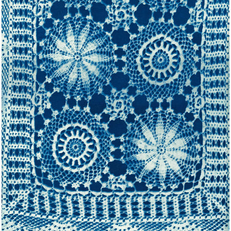 LACEY – crocheted cyanotype print