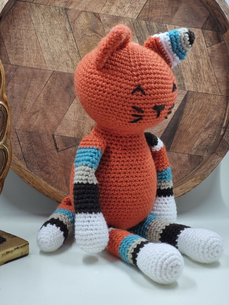 Handmade crochet cat kitty plush toy