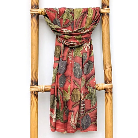 Silk scarf-botanical contact print