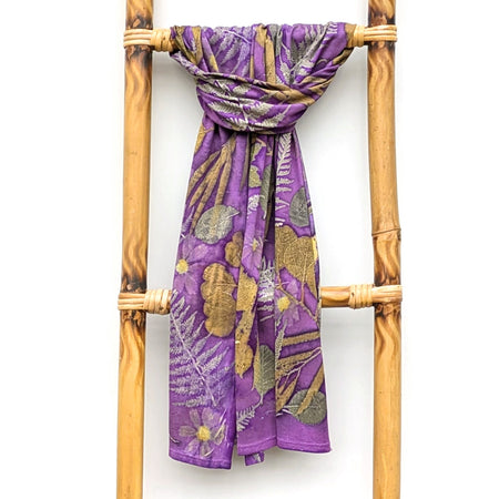 Silk scarf-botanical contact print