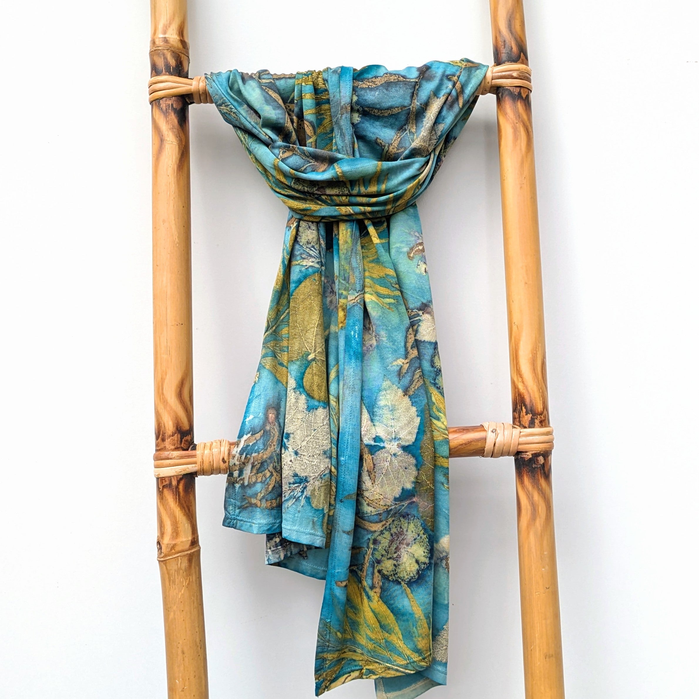 Silk scarf-botanical contact print