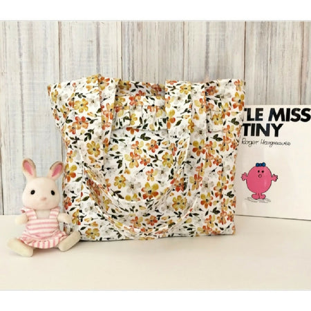 Autumn Daisies kid's ruffle pocket handbag - Gift for little girl