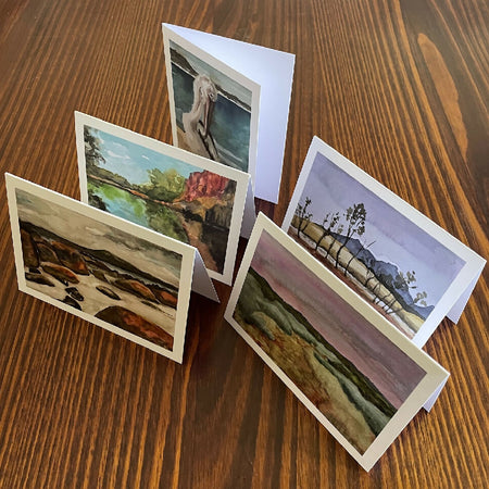 Greeting Cards, set of 5 watercolour landscapes from NT and WA