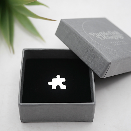 Jigsaw Pin - Handmade Sterling Silver Puzzle Brooch