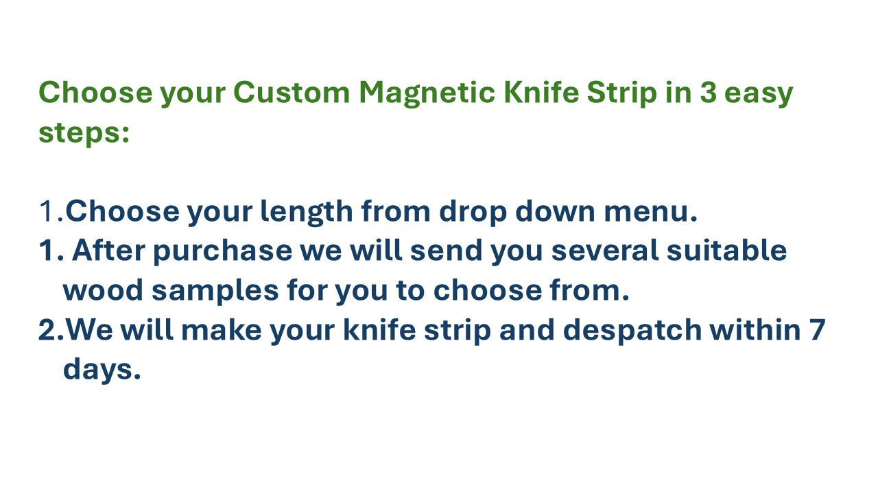 Custom made Wooden Magnetic Knife Holder