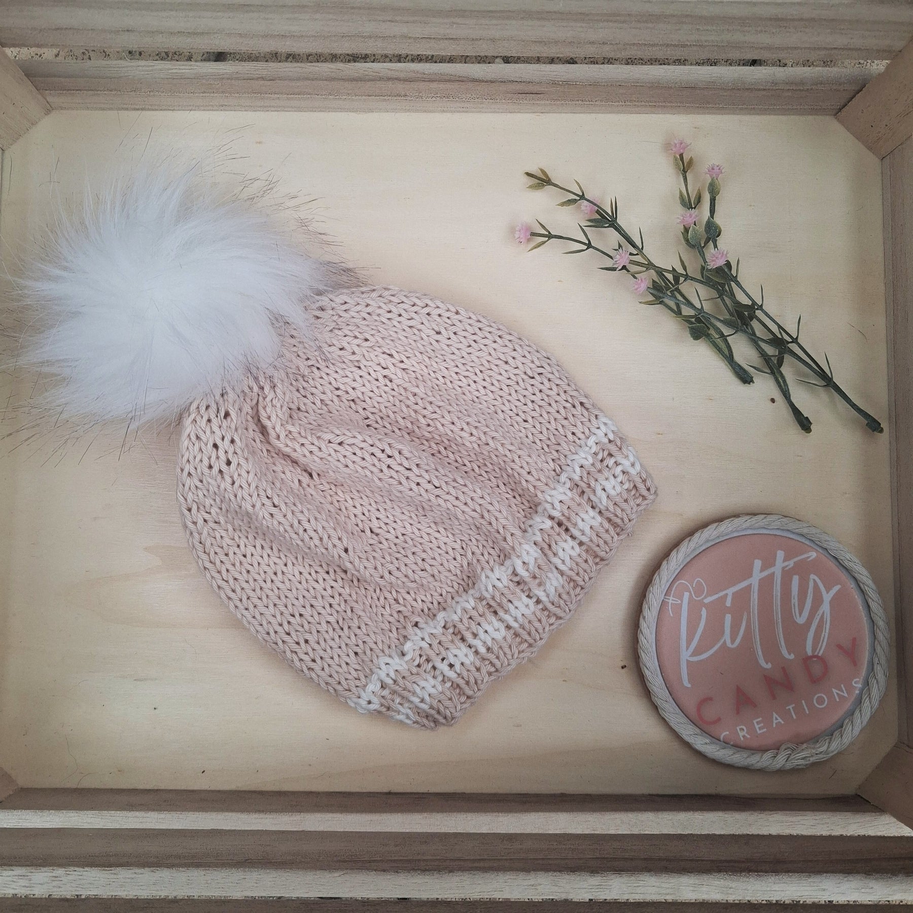 Handmade Knitted Baby Beanie - 100% Cotton (multiple colours)