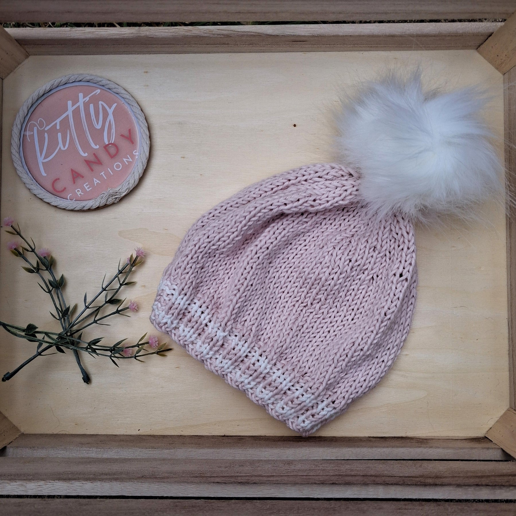 Handmade Knitted Baby Beanie - 100% Cotton (multiple colours)