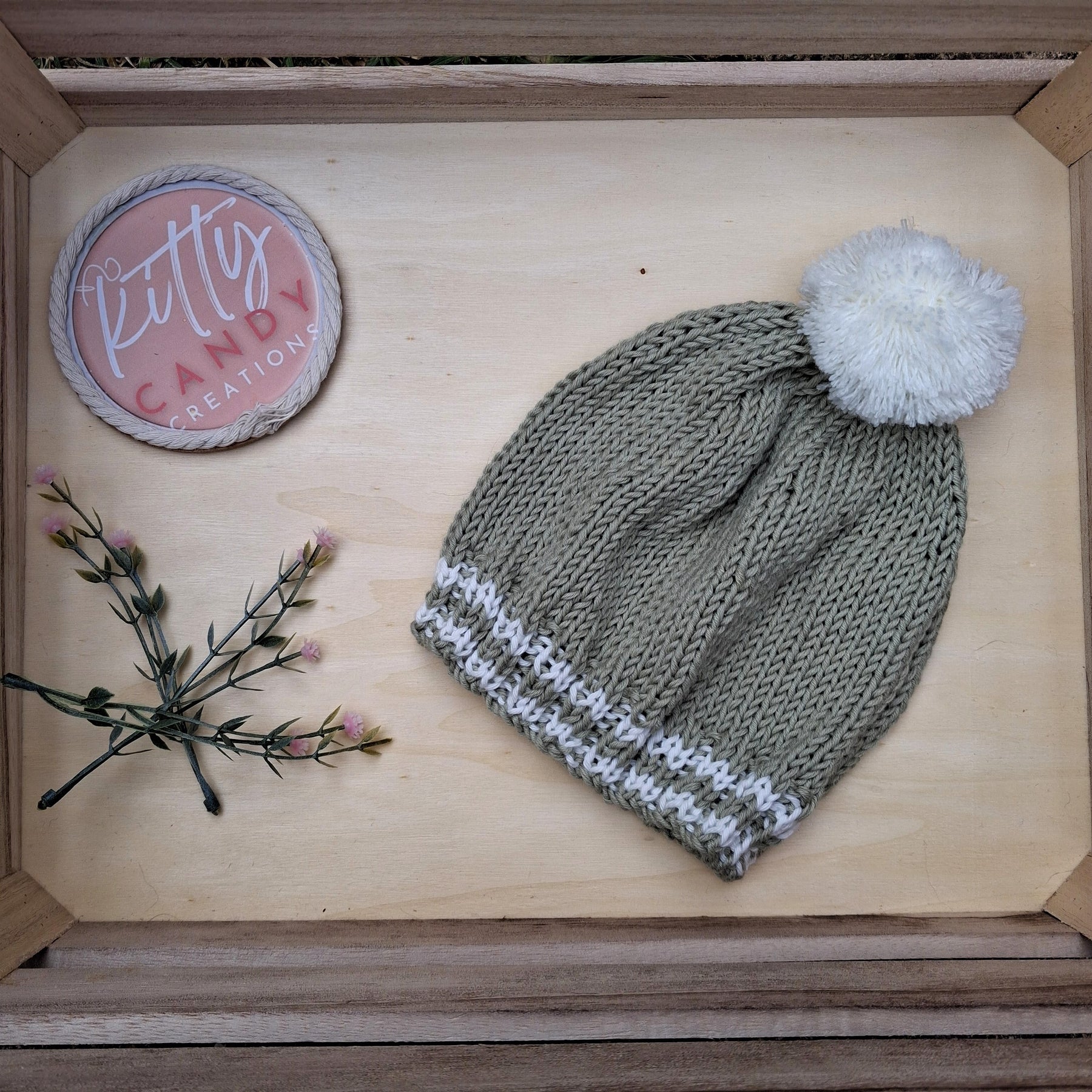 Handmade Knitted Baby Beanie - 100% Cotton (multiple colours)