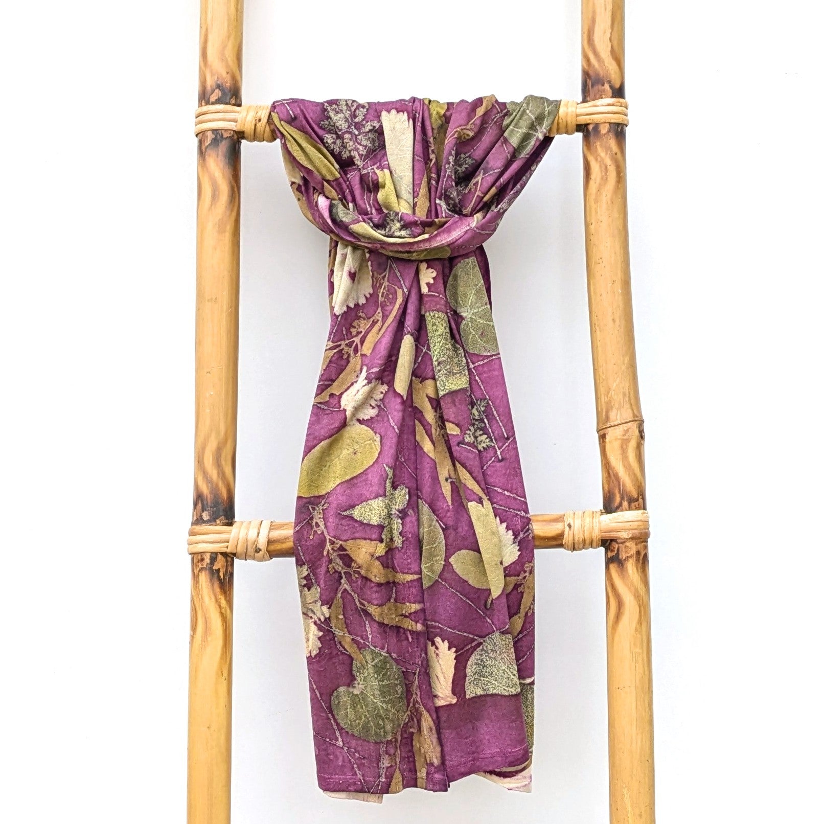 Silk scarf-botanical contact print