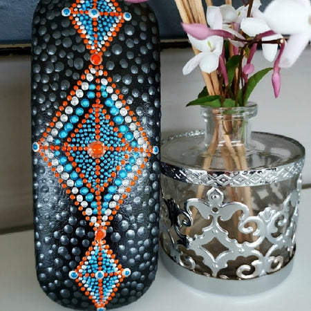 Hand PaintedDot Art design Spectacle Case called