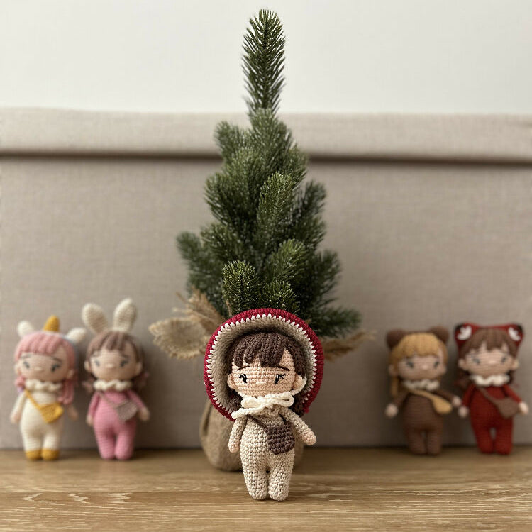 Made to Order | Forest Friend | Mushroom | Mini | Crochet Baby Doll | 14cm