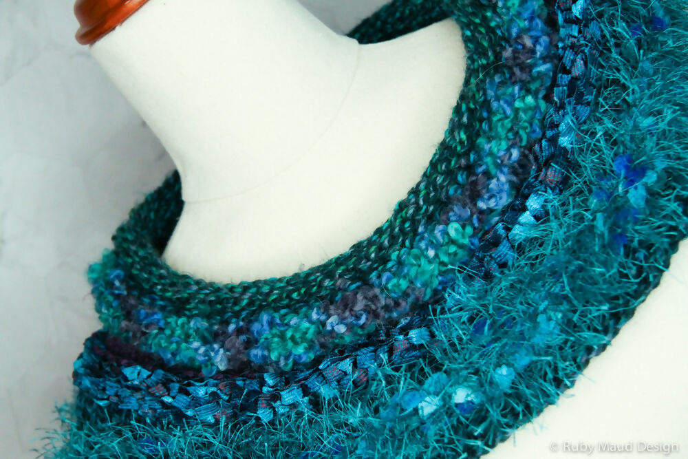 Jade Ocean Hand Knitted Cowl