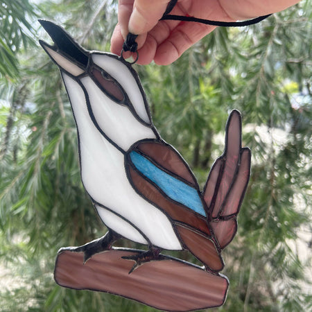 Stained Glass Kookaburra Suncatcher (made to order)