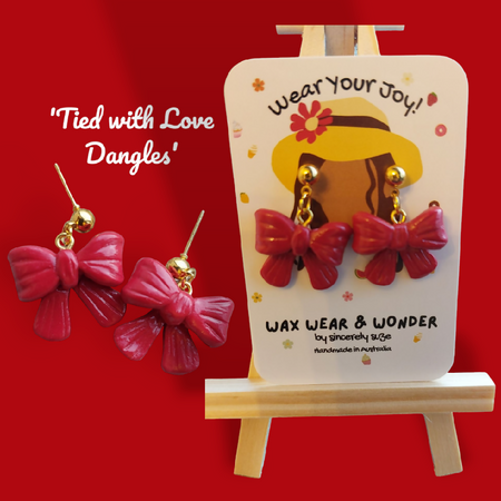 Polymer Clay Earrings - Tied with Love Dangles