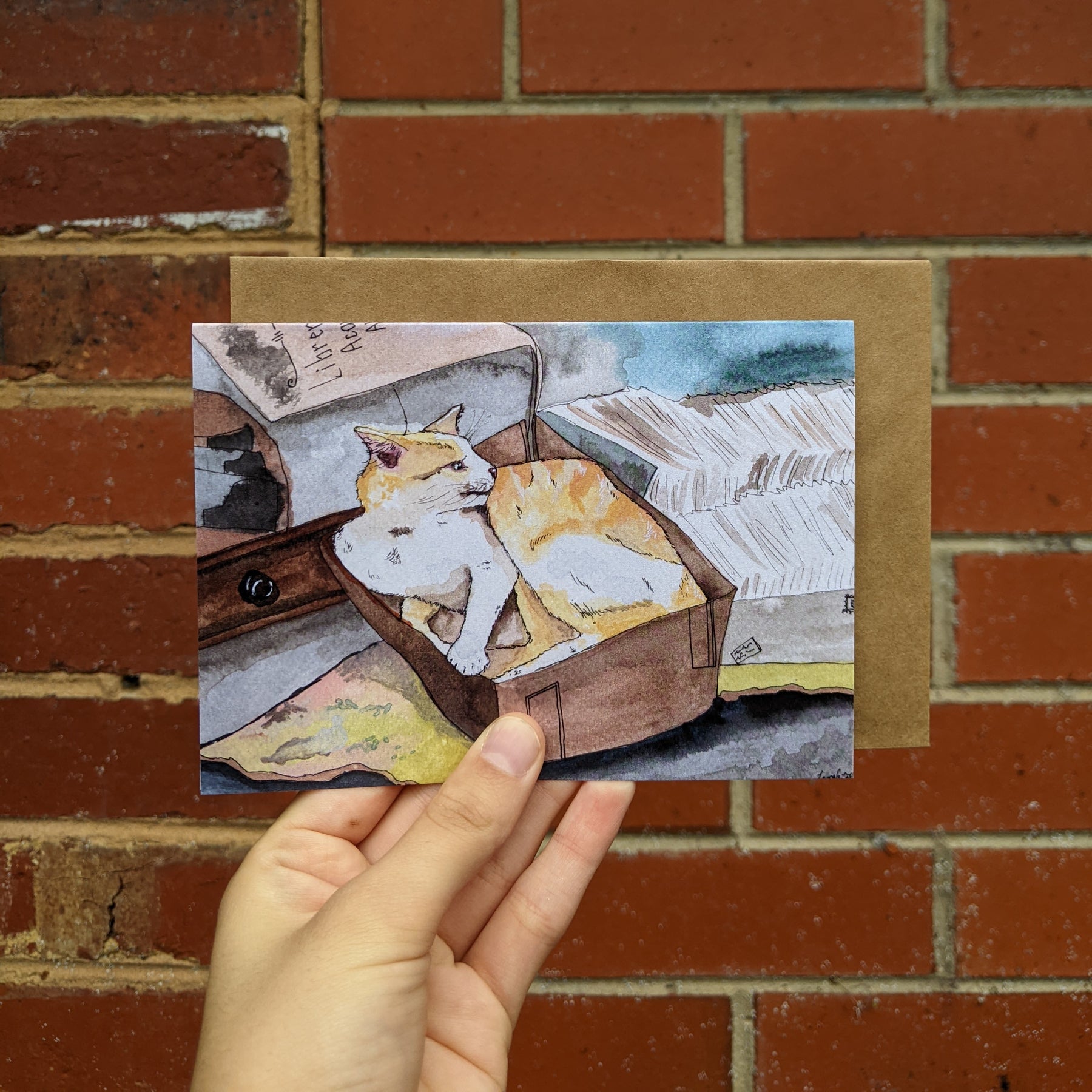 Watercolours - set of 6 greeting cards