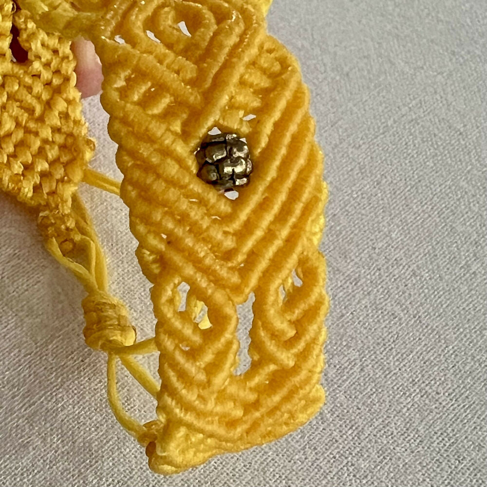 Yellow Micro Macrame Bracelet