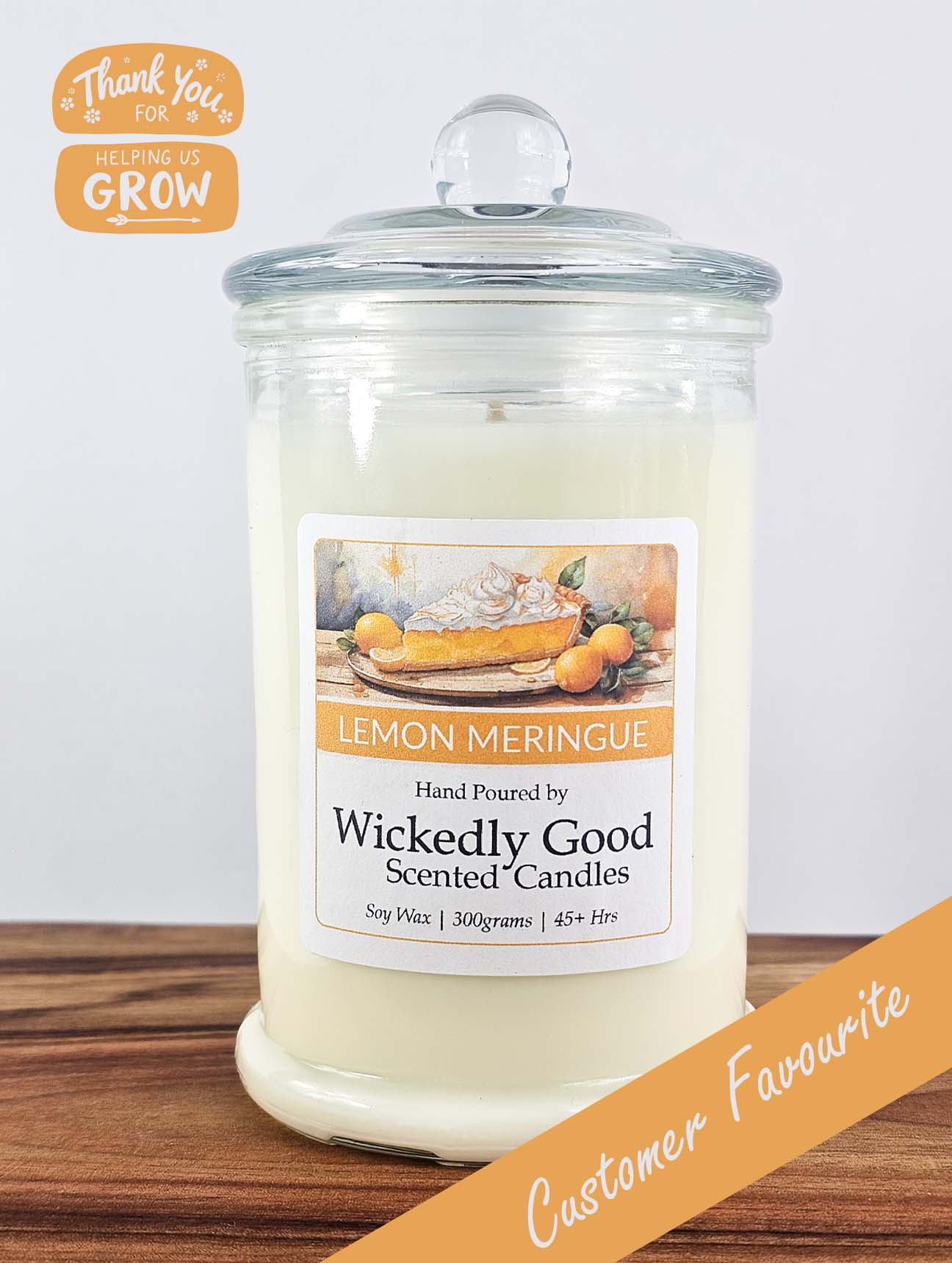 Lemon Meringue - Soy Wax Candle - Handmade in QLD